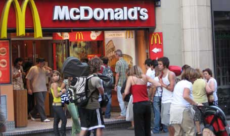 Mcdonalds, american influences, barcelona, food in barcelona, images, photos, pictures